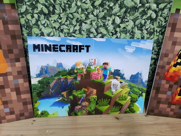 Minecraft Kit Parede 3 Peças Pronta Entrega