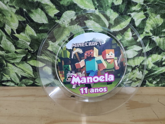 Minecraft Prato Personalizado Sobremesa Pronta Entrega