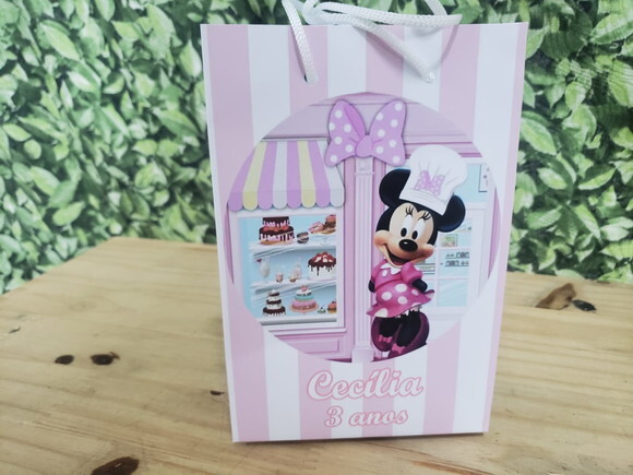 Minie Confeiteira Sacola Personalizada Pronta Entrega
