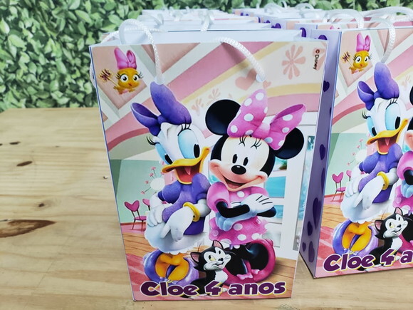 Minie e Margarida Sacola Personalizada Pronta Entrega