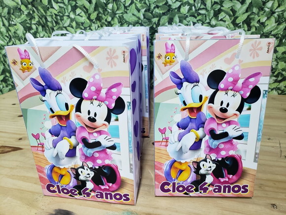 Minie e Margarida Sacola Personalizada Pronta Entrega