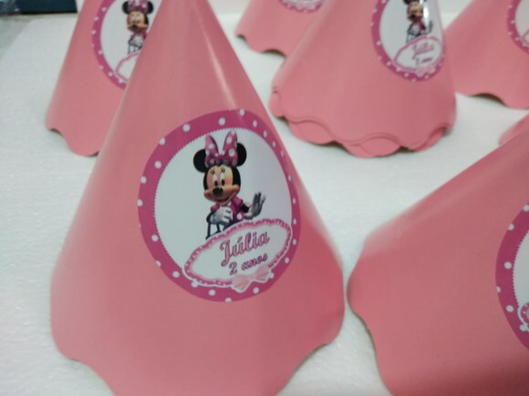 Minie Rosa Chapeuzinho Personalizado Pronta Entrega