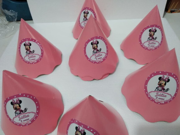 Minie Rosa Chapeuzinho Personalizado Pronta Entrega