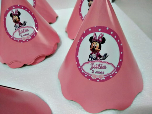 Minie Rosa Chapeuzinho Personalizado Pronta Entrega