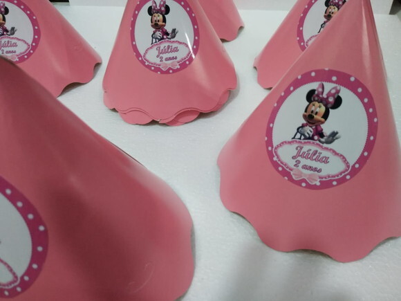 Minie Rosa Chapeuzinho Personalizado Pronta Entrega