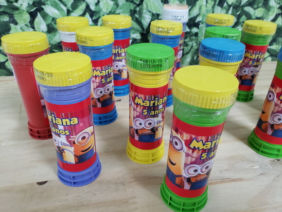 Minions Bolinha de Sabão Personalizada