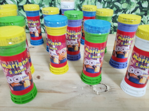 Minions Bolinha de Sabão Personalizada