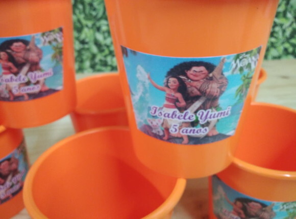 Moana Baldinhos Personalizados Pronta Entrega