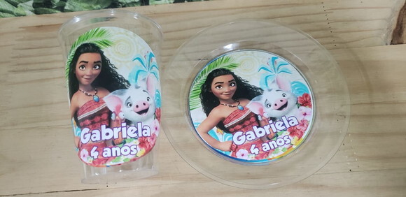 Moana Descartáveis Personalizados Pronta Entrega