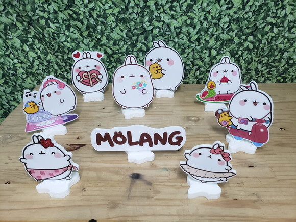 Molang 9 Displays de Mesa Pronta Entrega