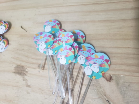 Molang Topper para Docinhos 36 Unidades Pronta Entrega