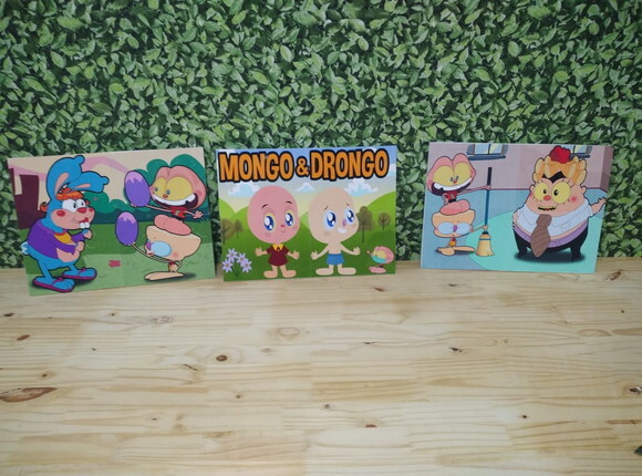Mongo e Drongo Kit de Parede 3 Peças Pronta Entrega