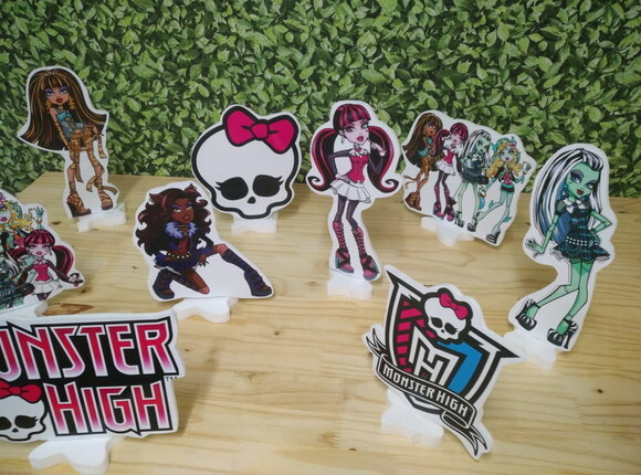 Monster High Kit de Mesa Displays 9 Peças Pronta Entrega