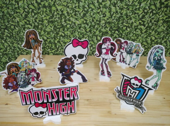 Monster High Kit de Mesa Displays 9 Peças Pronta Entrega