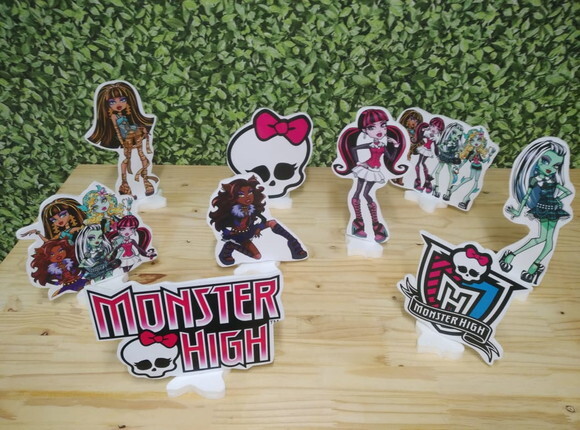 Monster High Kit de Mesa Displays 9 Peças Pronta Entrega