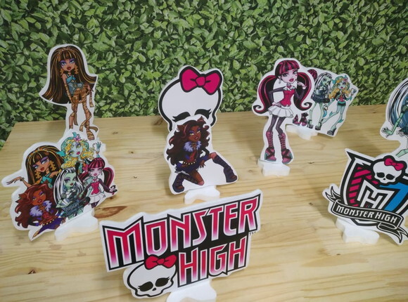 Monster High Kit de Mesa Displays 9 Peças Pronta Entrega