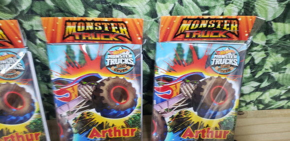 Monster Truck Caderninho Colorir Personalizado com Giz Cera