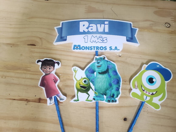 Monstros S/a Topo de Bolo Personalizado