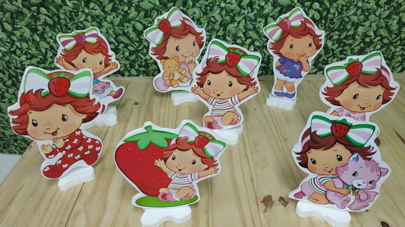 Moranguinho Baby Kit de Mesa Displays 8 Peças Pronta Entrega