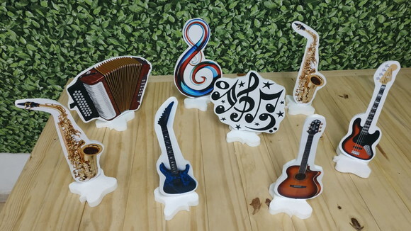 Musical Kit de Mesa Displays 8 Peças Pronta Entrega