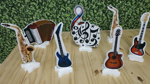 Musical Kit de Mesa Displays 8 Peças Pronta Entrega