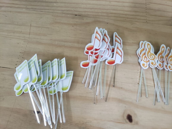 Musical Notas Topper para Docinhos 36 Unid Pronta Entrega