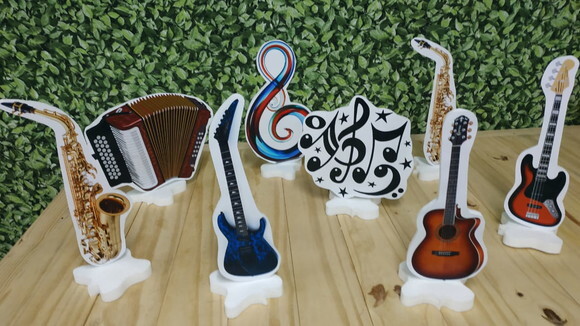 Musical Kit de Mesa Displays 8 Peças Pronta Entrega