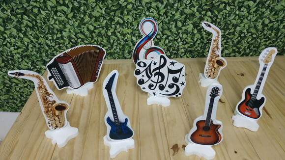 Musical Kit de Mesa Displays 8 Peças Pronta Entrega
