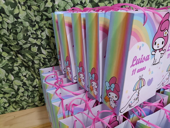 My Melody e Cinamoroll Sacola Personalizada Pronta Entrega