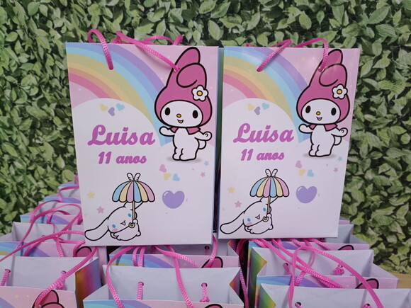 My Melody e Cinamoroll Sacola Personalizada Pronta Entrega