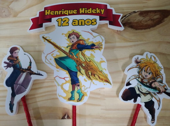 Nanatsu Topo de Bolo Personalizado Pronta Entrega