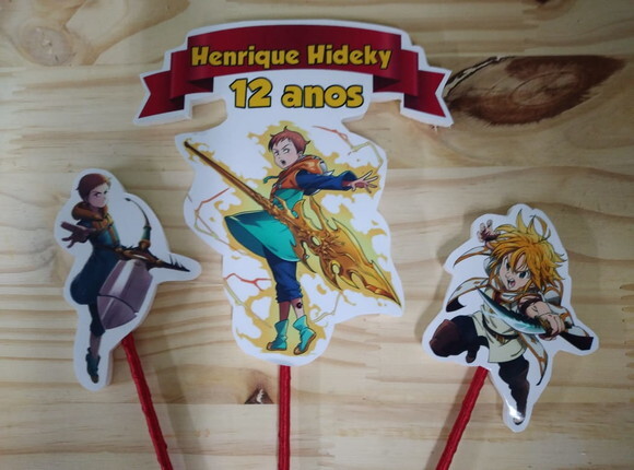 Nanatsu Topo de Bolo Personalizado Pronta Entrega