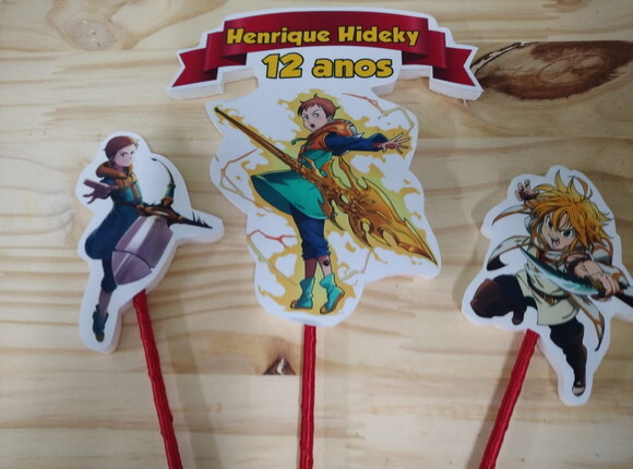Nanatsu Topo de Bolo Personalizado Pronta Entrega