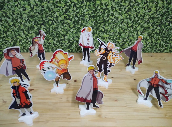 Naruto 7 Hokages Kit de Mesa Displays 9 Peças Pronta Entrega