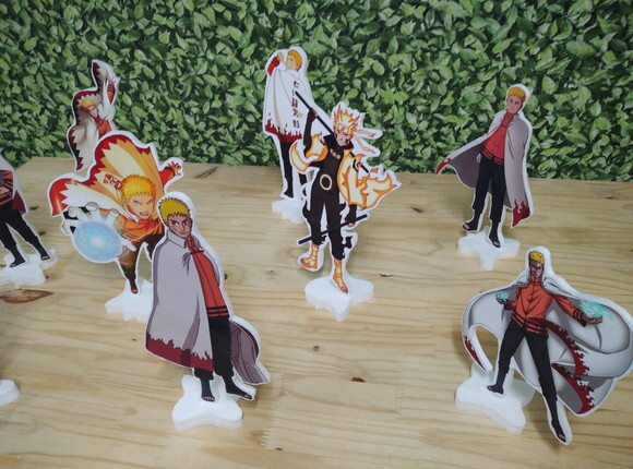 Naruto 7 Hokages Kit de Mesa Displays 9 Peças Pronta Entrega