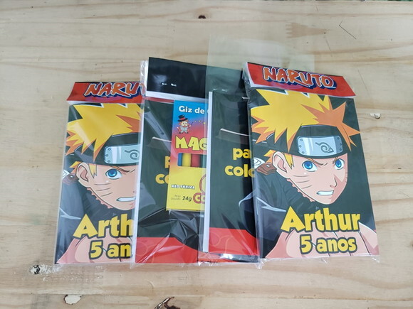 Naruto Caderninho para Colorir Personalizado Pronta Entrega