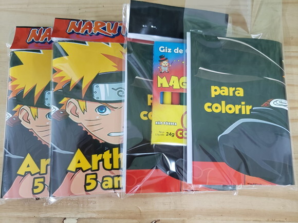 Naruto Caderninho para Colorir Personalizado Pronta Entrega