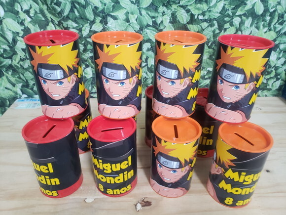 Naruto Cofrinho Personalizado Pronta Entrega