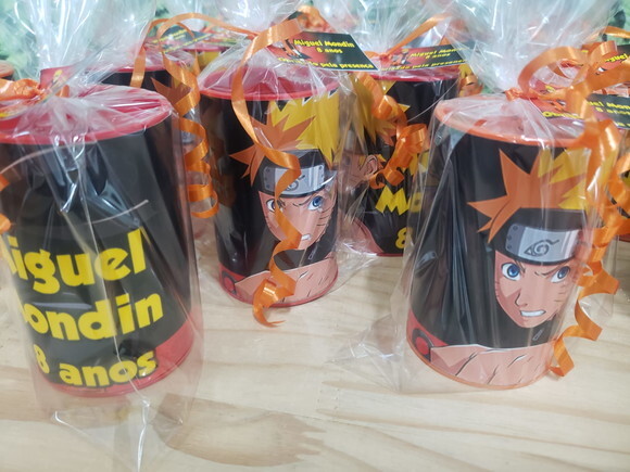 Naruto Cofrinho Personalizado Embalados Pronta Entrega