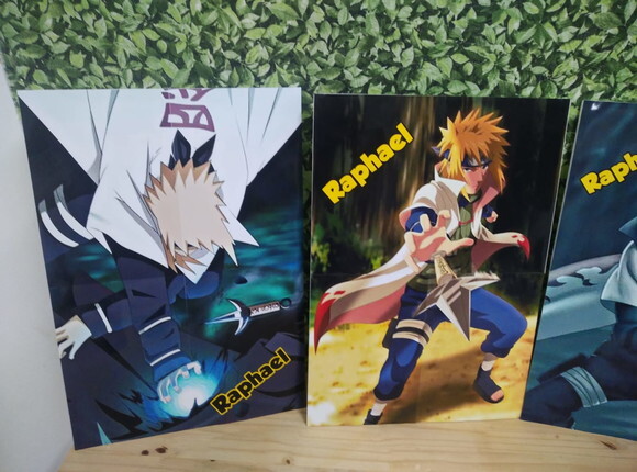 Naruto Kit de Parede 4 Peças Personalizado Pronta Entrega