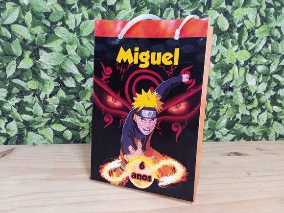 Naruto Sacola Personalizada Pronta Entrega