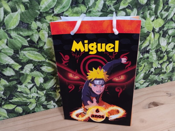 Naruto Sacola Personalizada Pronta Entrega