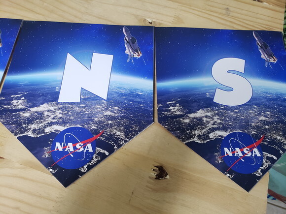 Nasa Astronauta Varal Personalizado Parabens Mais Nome