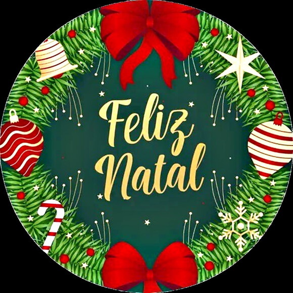 Natal Adesivos Cartela 48 Unid Pronta Entrega Personalizado