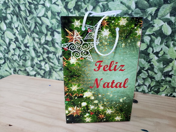 Natal Lembrancinha Sacola Personalizada Pronta Entrega