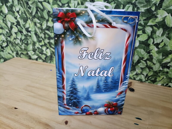Natal Lembrancinha Sacola Personalizada Pronta Entrega