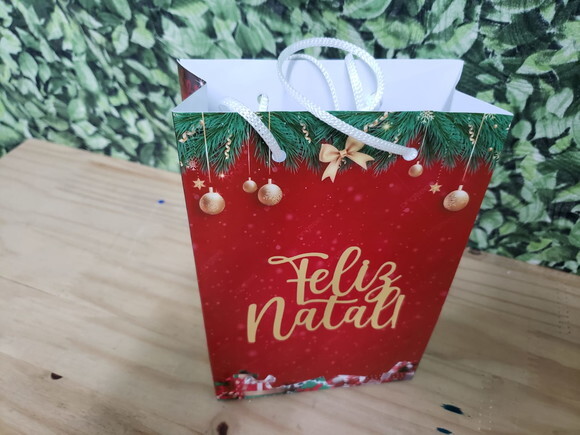 Natal Lembrancinha Sacola Personalizada Pronta Entrega