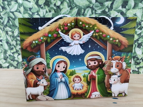Natal Lembrancinhas Sacola Horizontal Person. Pronta Entrega