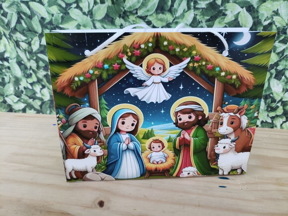 Natal Lembrancinhas Sacola Horizontal Person. Pronta Entrega