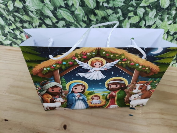 Natal Lembrancinhas Sacola Horizontal Person. Pronta Entrega